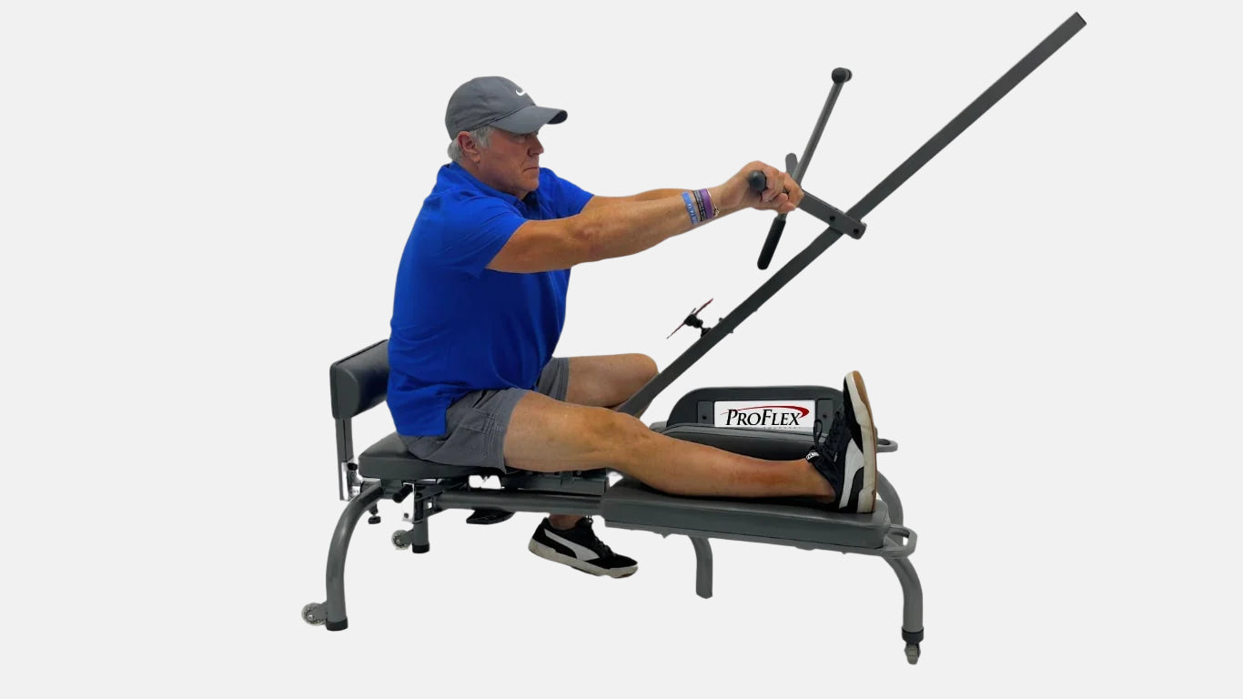 Isolates hamstring flexibility along with lower back stretching and upper back flexibility