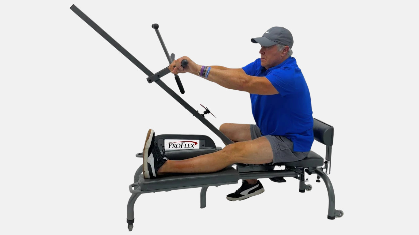 Isolates hamstring flexibility along with lower back stretching and upper back flexibility